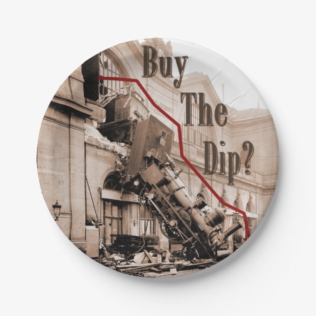 Kaufen Sie den Dip Stock Market Spaß Pappteller (Vorderseite)
