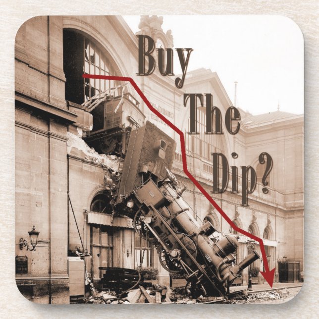 Kaufen Sie den Dip Stock Market Spaß Untersetzer (Vorderseite)