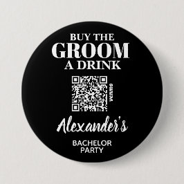 Kaufen Sie den QR-Code für "Groom A Drink Bachelor Button