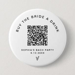 Kaufen Sie die Braut ein Getränk Bachelorette QR Button
