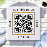 Kaufen Sie die Braut ein Getränk Custom QR Code Ba Button<br><div class="desc">Laden Sie einen QR-Code hoch, fügen Sie Text hinzu und erstellen Sie einfach Ihre personalisierte Schaltfläche. Klicken Sie auf BEARBEITEN, um die Hintergrundfarbe oder Textfarbe zu ändern. Sie können dieses Design auf anderen Zazzle-Produkten übertragen und an die meisten Zazzle-Produkte anpassen. Standard Studio Designs werden in hochauflösender Vektorgrafik für einen beruflichen...</div>