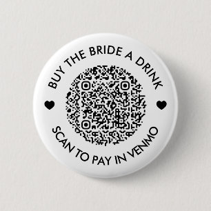 Kaufen Sie die Braut ein Getränk QR Code Button