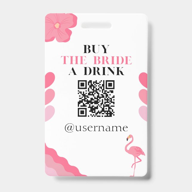 Kaufen Sie die Bride a Drink Crowdfund Bachelorett Ausweis (Front)
