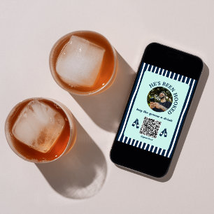 Kaufen Sie die Groom A Drink Foto Qr Code Bachelor Karte