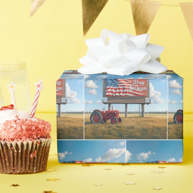 Kaufen Sie ein amerikanisches Reklametafel-Zeichen Geschenkpapier (Geburtstagsparty)
