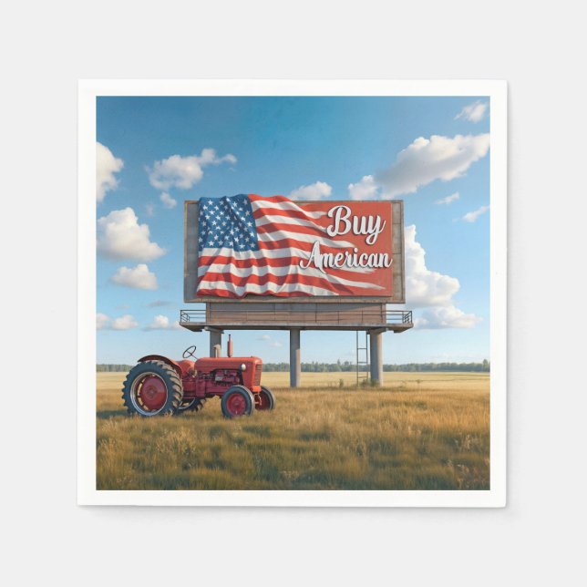 Kaufen Sie ein amerikanisches Reklametafel-Zeichen Serviette (Vorderseite)