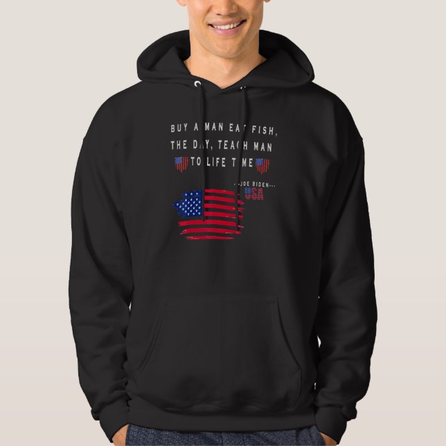 Kaufen Sie einen Mann, der Fisch isst, wenn Sie de Hoodie (Vorderseite)