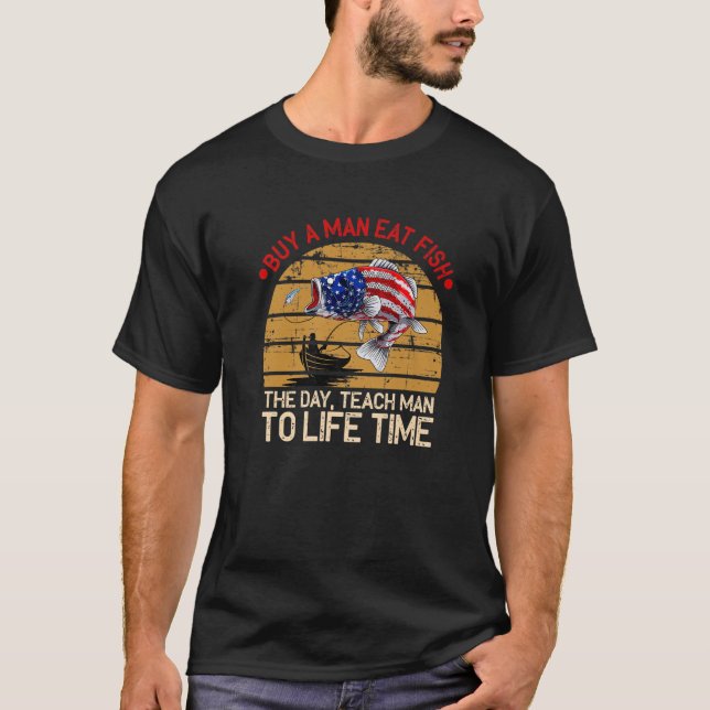 Kaufen Sie einen Mann, der Fisch isst, wenn Sie de T-Shirt (Vorderseite)