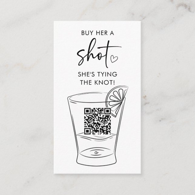 Kaufen Sie ihr einen Schuss Sie bindet den QR-Code Begleitkarte (Vorderseite)
