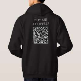 Kaufen Sie mir einen QR-Code für den Kaffee auf de Hoodie