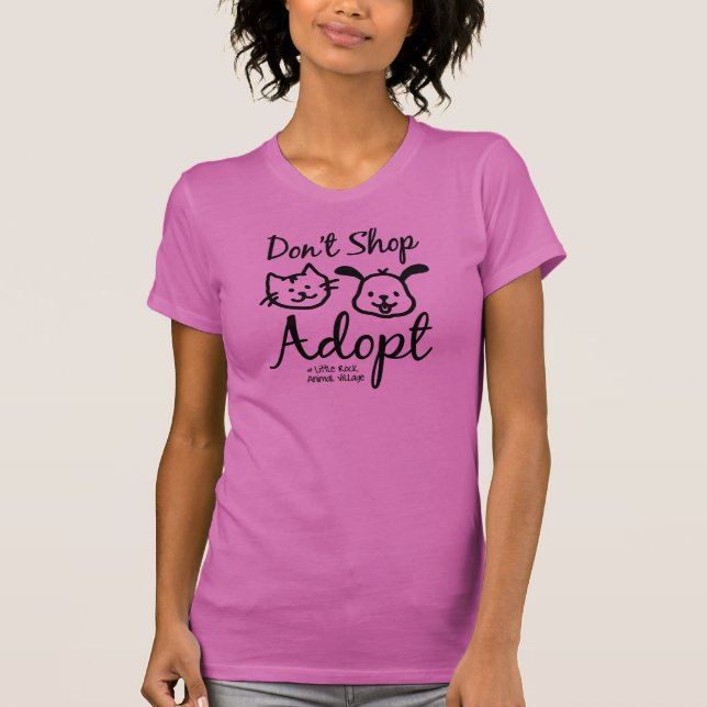 "Kaufen Sie nicht, adoptieren Sie" T - Shirt (Vorderseite)