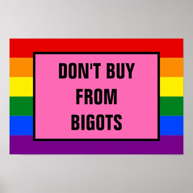 Kaufen Sie sich nicht aus der Regenbogenflagge von Poster (Vorne)