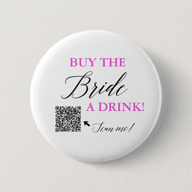 Kaufen Sie The Brie a Drink QR Venmo Junggeselinne Button (Vorderseite)