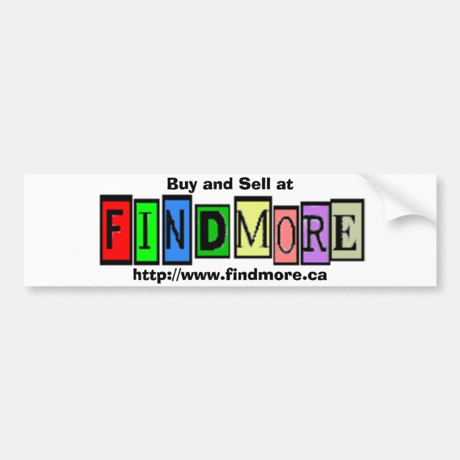 Kaufen Sie und verkaufen Sie an FindMore.ca Autoaufkleber (Vorne)