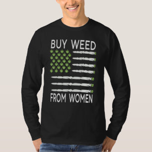 Kaufen Sie Unkraut aus der US-Flagge der Frau T-Shirt
