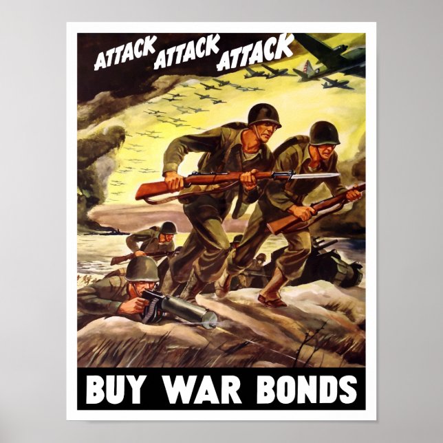 Kaufen von Kriegsanleihen — WW2-Propaganda Poster (Vorne)