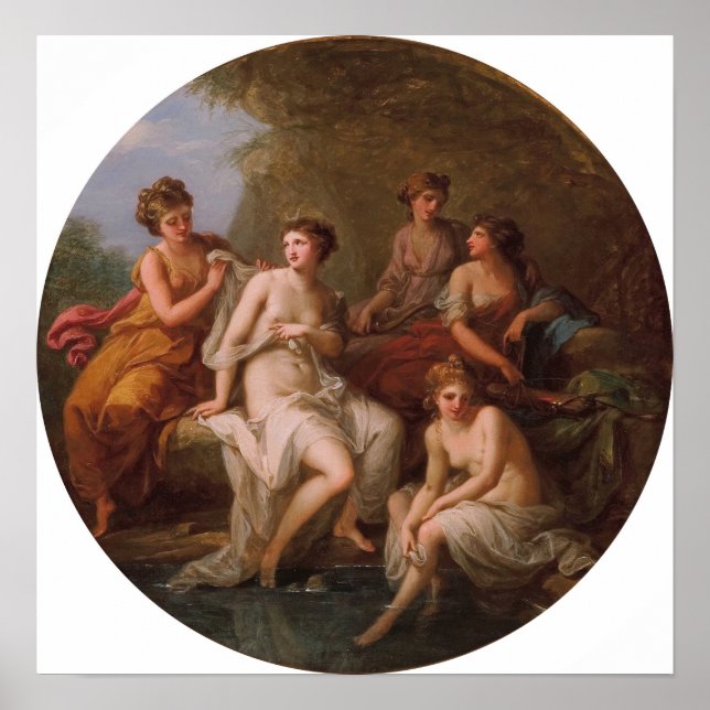 Kauffman - Diana und ihre Nymphen Baden Poster (Vorne)