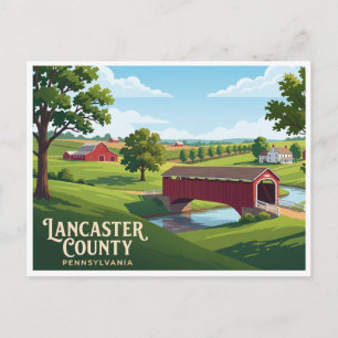 Kauffman's Mill Covered Bridge Lancaster Postkarte