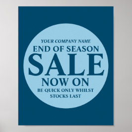 Kaufhaus-Einzelhandel Geschäftszeichen blaue Kreis Poster