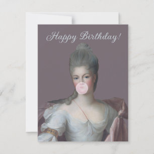 Kaugummi Diva blasen ein rosa Kaugummi