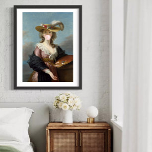 Kaugummi-Diva mit Strohhut Poster