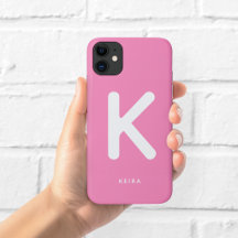 Kaugummi-Rosa-Monogramm-Handyhülle