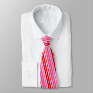 Kaugummi-Rosa-Rot-Vertikal-Streifen-Design  Krawatte