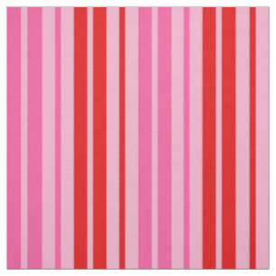Kaugummi-Rosa-Rot-vertikale-Streifen-Design Stoff