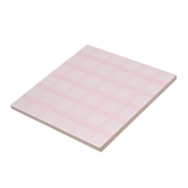 Kaugummi-Rosa und Lavendel-Schamrot Gingham-Muster Fliese (Seite)