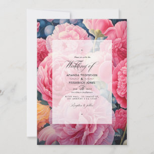 Kaugummi-Rosa, Zuckerwatte & Erdbeer-Hochzeit Einladung