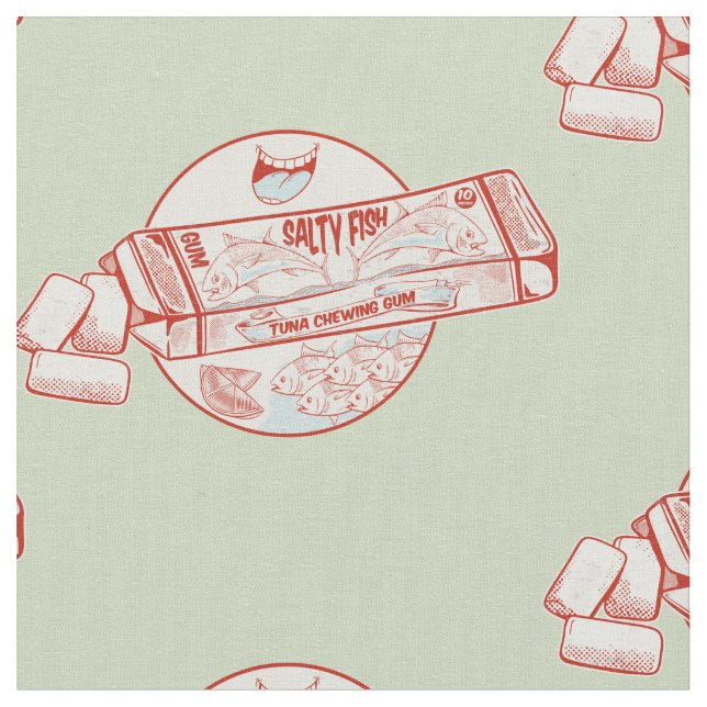Kaugummi-Thunfischgeschmack Stoff (Nahaufnahme)