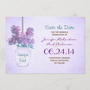 Kaugummi und lila Lila Save the Date