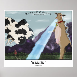 Kauju! (Kuh-Ju) — Moothra vs Cowzilla Poster