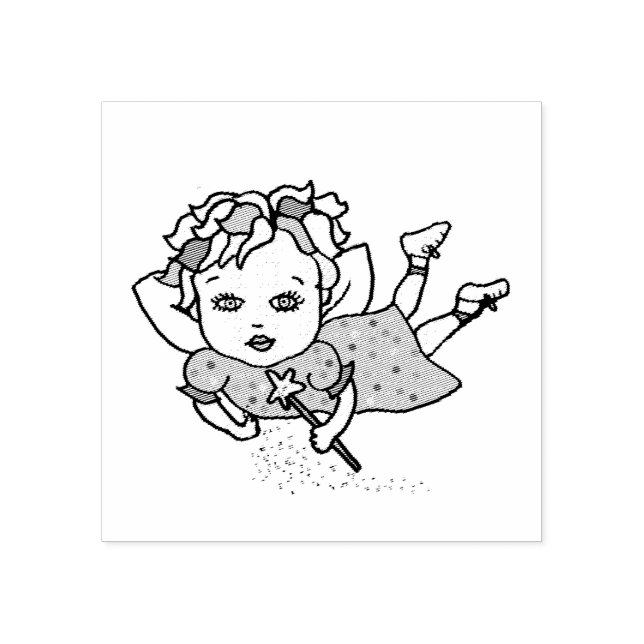 Kaukasische Whimsical Fairy Gummistempel (Prägung)