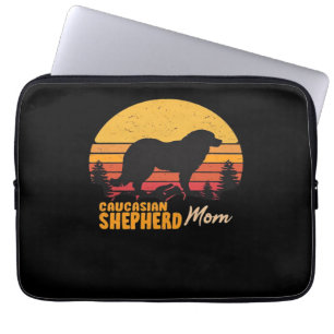 Kaukasischer Schäferhund-Mama Vintage Retro Klassi Laptopschutzhülle