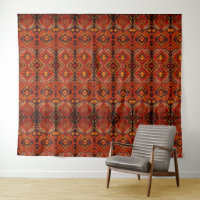 Kaukasisches Teppichdesign in warmen Farben