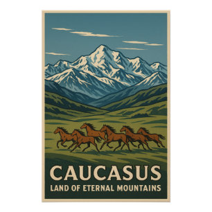 Kaukasusgipfel - Land der ewigen Berge Poster