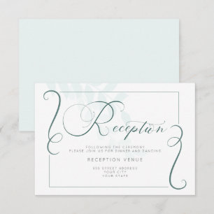 Kaum da Mint Blätter Jade Accents Einladung