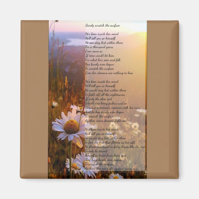 Kaum kratzen Sie das Oberflächengedicht Magnet (Vorne)