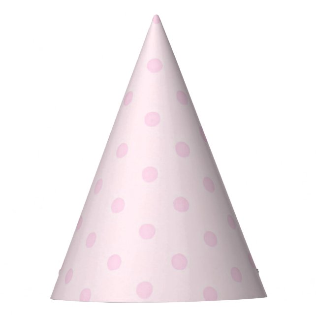 Kaum rosa Dots Party Partyhütchen (Vorderseite)