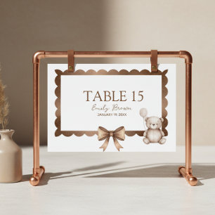 Kaum Warten Neutrale Teddy-Baby-Party Tischnummer