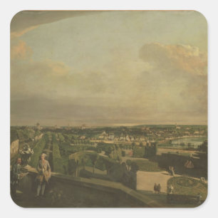 Kaunitz Palace and Garden, Wien, 1759/60 Quadratischer Aufkleber