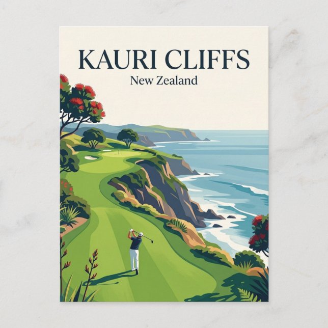 Kauri Cliffs Neuseeland Postkarte (Vorderseite)