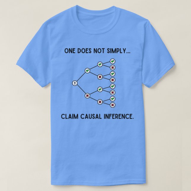 Kausalinferenz-Wirtschaftswissenschaften T-Shirt (Design vorne)