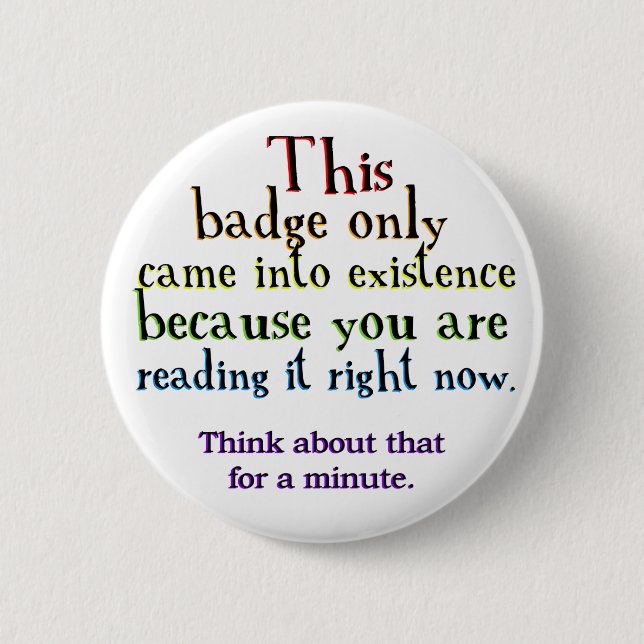 Kausalitäts-Schleifen-Paradox Button (Vorderseite)