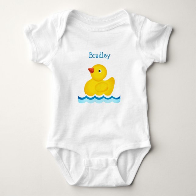 Kautschukente Custom Baby Bodysuit Baby Strampler (Vorderseite)