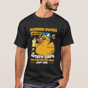 Kautschukenten sind wie Kartoffelchips, die sich i T-Shirt