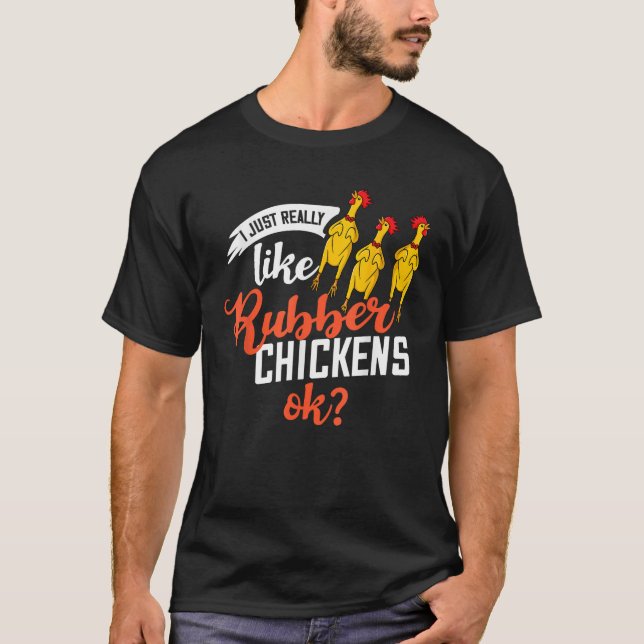 Kautschukhähnchen Screening Kostüm T Shirt (Vorderseite)