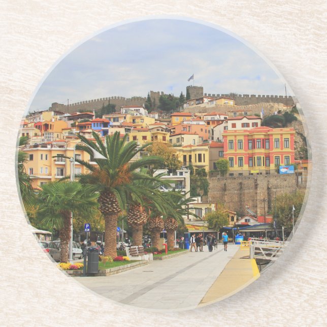 Kavala, griechischer Rundfunk-Untersetzer Getränkeuntersetzer (Vorne)