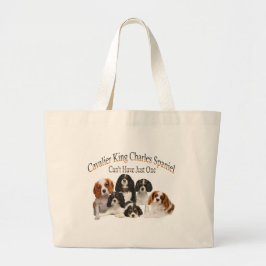 Kavalier König Charles Spaniel kann nicht nur eine Jumbo Stoffbeutel